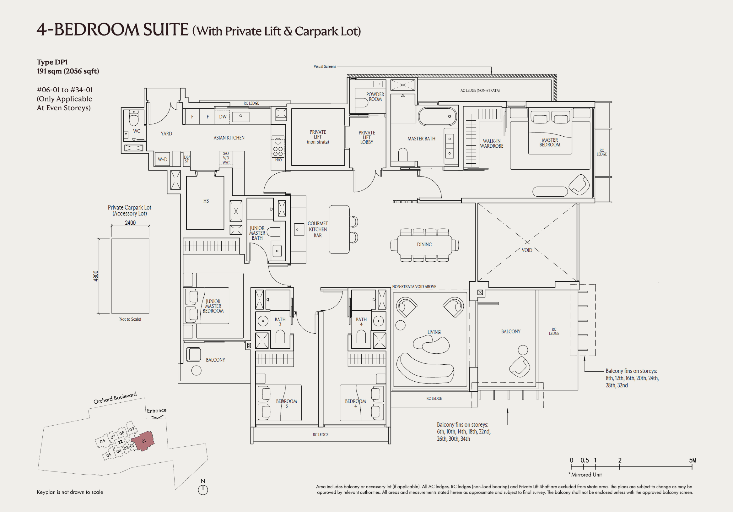 4 Bedroom Suite (With Private Lift & Carpark Lot) - DP1