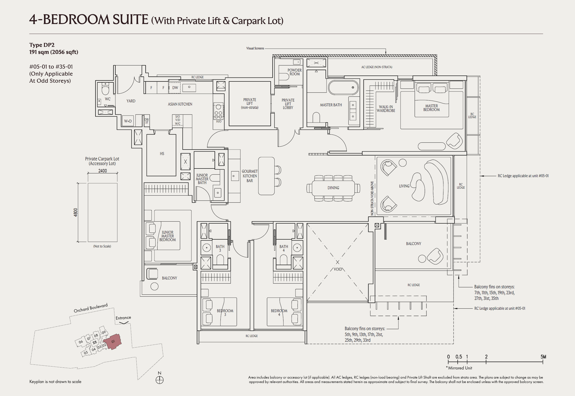 4 Bedroom Suite (With Private Lift & Carpark Lot) - DP2