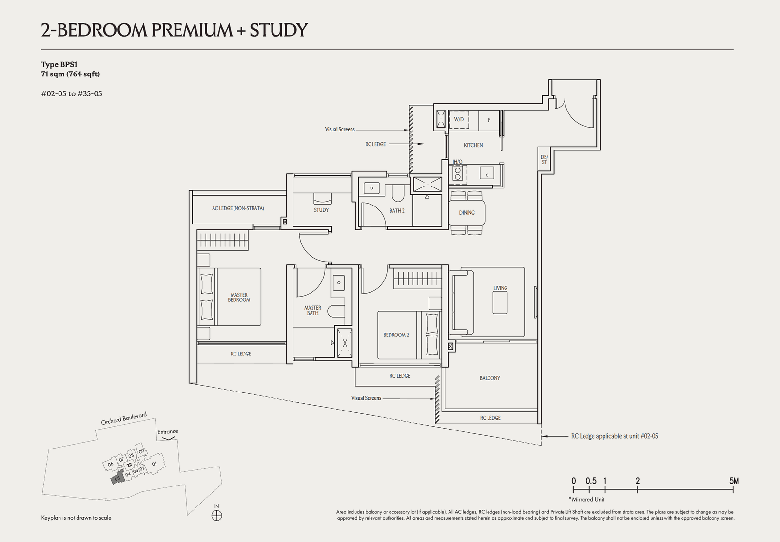 2 Bedroom Premium + Study - BPS1